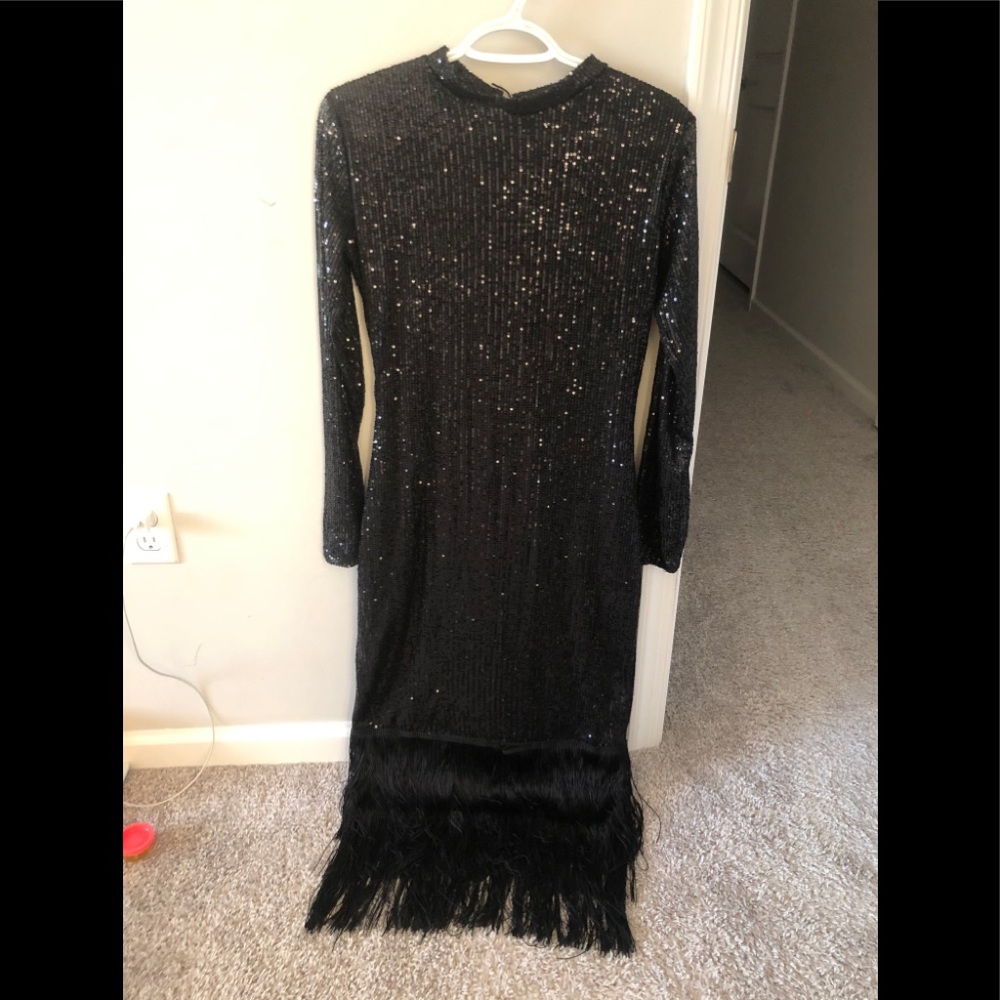 Black sequin dress